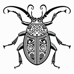 Beetle Tribal Design