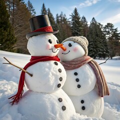 Obraz premium snowman of snow image