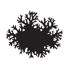 Black Organic Abstract Silhouette Vector Illustration on White Background © Iqbal