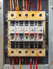 Electrical panel with circuit breakers