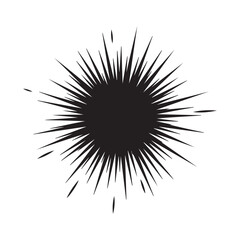 Black Spiky Burst Vector Graphic Design Element