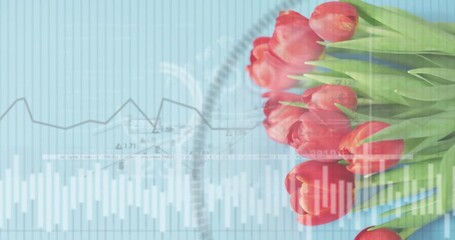 PAUSE label appearing triggers waveform scrolling and bar charts growing visualizing tulip metrics