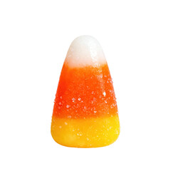 Candy Corn Single Piece on White Background