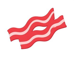 Obraz premium Appetizing bacon strips illustration