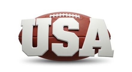 USA Football Graphic - American football graphic with USA lettering on a football. Perfect for sports, patriotism, and national pride themes