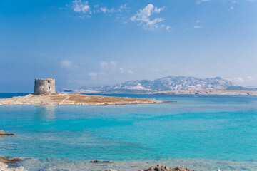 La Pelosa beach, Sardinia in Italy