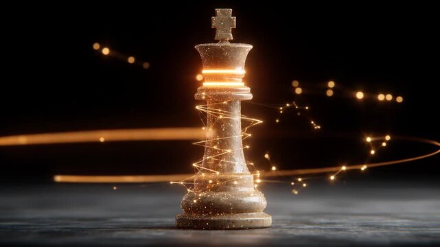 Chess king abstract