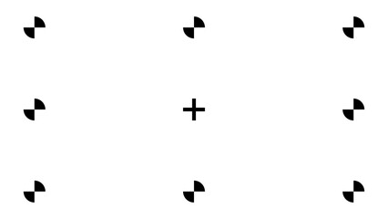 Mixed plus and corner tracking markers isolated on transparent background