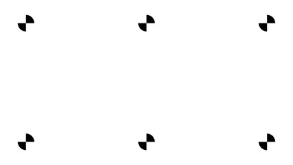 Film tracking marker set with plus symbols isolated on transparent background
