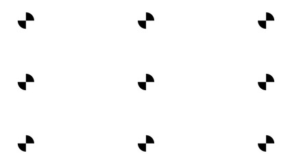 Rotated tracking markers for film and video isolated on transparent background
