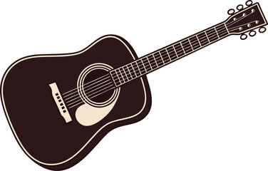 Fototapeta premium Acoustic Guitar Isolated Design. Classic Acoustic Guitar Illustration. Wooden Acoustic Guitar Artwork. Music Acoustic Guitar Drawing. Realistic Acoustic Guitar Clipart. Traditional Acoustic Guitar