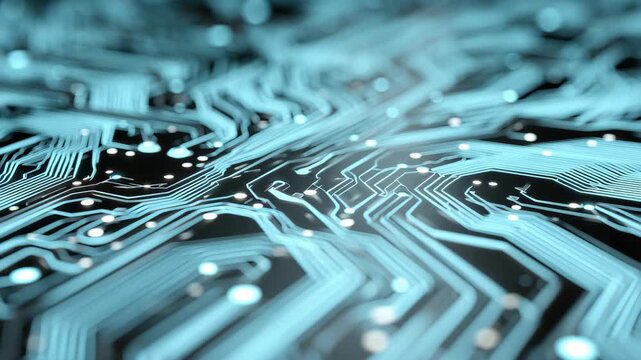 Exploring the intricate design and connectivity of an abstract computer circuit structure during modern technological advancements