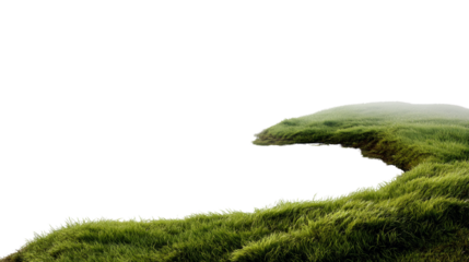 Verdant landscape element against a clean backdrop offers creative design possibilities