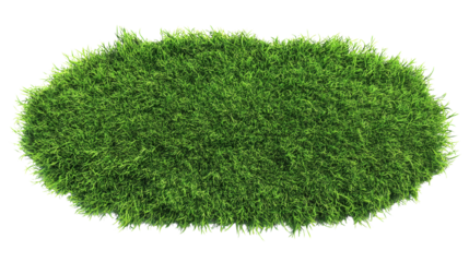  Lush green grass patch meticulously isolated for versatile design applications in ecological themes