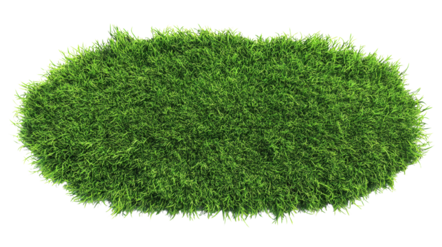  Lush green grass patch meticulously isolated for versatile design applications in ecological themes