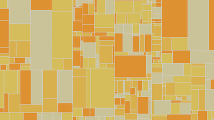 Colorful Geometric Treemap Blocks in Yellow Orange Background