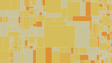 Yellow and Orange Treemap Chart Abstract Data Visualization