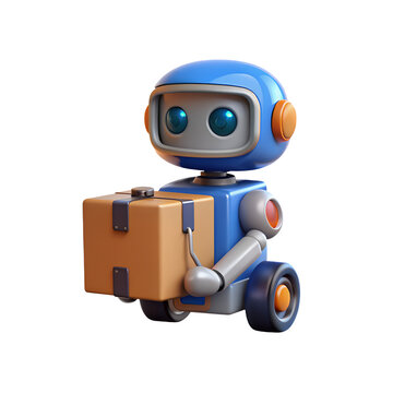 AI Delivery Robot Transparent PNG