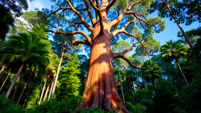 Giant Kauri trees in the tropical north of Queensland Australia