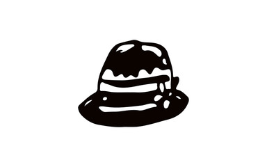 vector illustration of a helmet with a hat