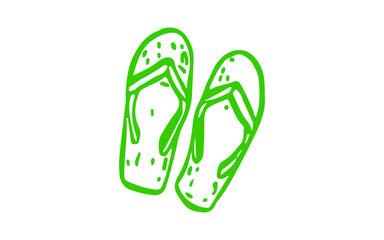 green flip flops