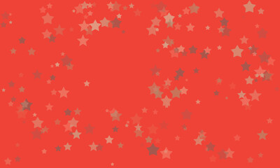 Scattered translucent five-pointed stars on a vibrant red background star shapes semi-transparent