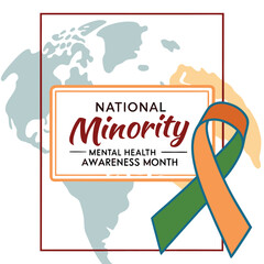 National minority mental health awareness chart and data visualization