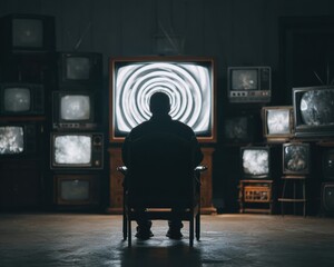 Indigenous Literacy Day Awareness with Retro Media Influence Premium Vintage TV Hypnosis Concept for Fall Back-to-School Campaigns and Halloween Marketing Content
