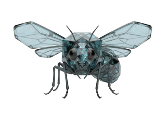 Futuristic mechanical insect drone spy surveillance robot with intricate details