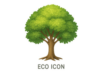 Obraz premium Green tree with leaves on transparent background