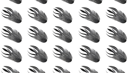 Fototapeta premium Transparent PNG file of Monochrome vector graphic of a chicken's claw prints