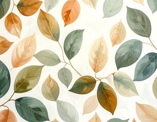 Autumnal foliage pattern design for nature lovers
