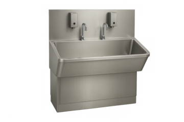 Stainless steel surgical scrub sink for hygiene
