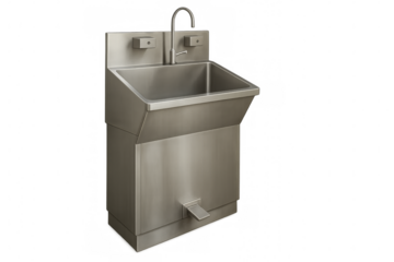 Stainless steel surgical scrub sink for hand hygiene