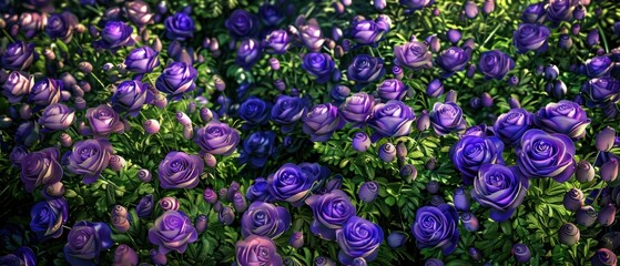 Garden blue rose spring Background Flowers landscape.