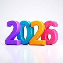 New Year 2026 Celebration 3d Design Image with Festive Decorations, Christmas Day 2026