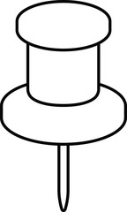 victor of a   push pin on white background 