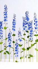 Vibrant blue flowers against a light background