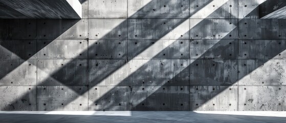 industrial interior loft cement concrete wall and shadow