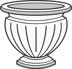 Elegant Ceramic Vase Illustration. Modern Ceramic Vase Artwork. Classic Pottery Vase Design. Decorative Ceramic Vase Drawing. Minimal Style Ceramic Vase. Antique Ceramic Vase Artwork Home Decor