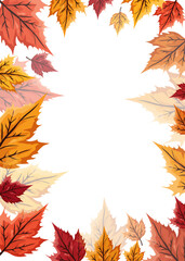 Autumn background with vibrant fall leaves, perfect for festive fall designs. Vector illustration. Fall and autumn concept