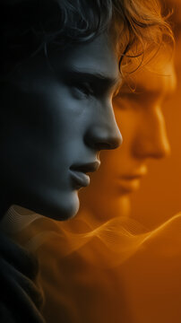Eternal Reflection: The image captures a young person in deep contemplation, evoking a sense of introspective thought.
