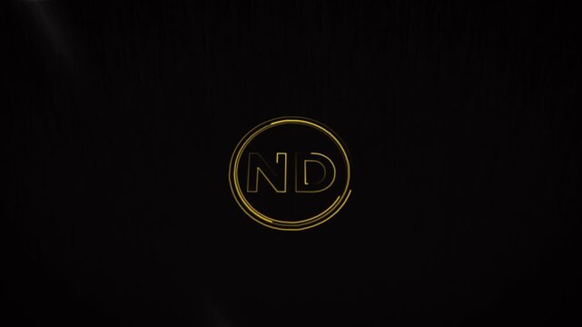 Golden ND Logo Design Elegant, Minimalist Branding