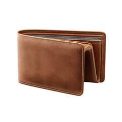 Sleek brown leather wallet elegantly showcasing premium craftsmanship and organized card slots for sophisticated everyday carry