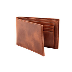 Elegant brown leather bifold wallet showcasing premium craftsmanship and organized card slots for modern professionals and discerning buyers.