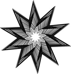 Obraz premium victor illustration of black and white flower on white background 