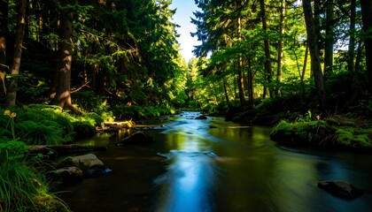 A tranquil forest stream