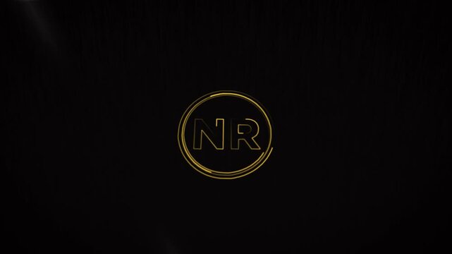 Golden Initials NR Logo Design Elegant Branding for Luxury