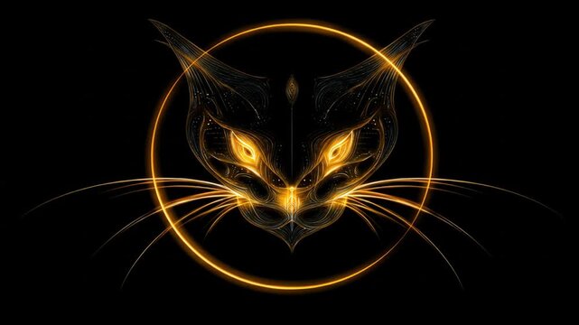 Abstract cat portrait