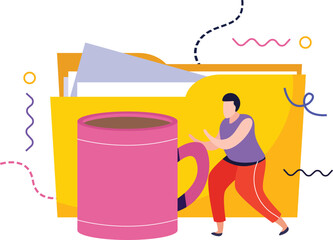 vector illustration of a man 